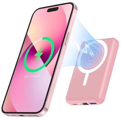 Podoru Magnetic Power Bank, 10000Mah for Magsafe Portable Battery Pack Fast Wireless Mobile Charger and USB-C Cable, para Iphone 16/15/14/13/12 Series