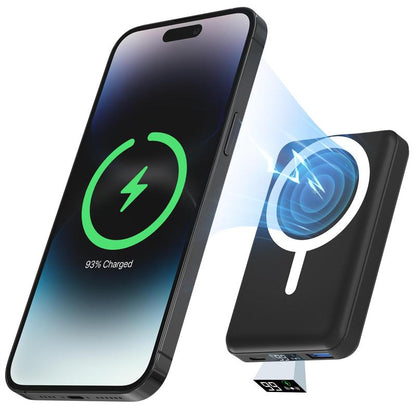 Podoru Magnetic Power Bank, 10000Mah for Magsafe Portable Battery Pack Fast Wireless Mobile Charger and USB-C Cable, para Iphone 16/15/14/13/12 Series